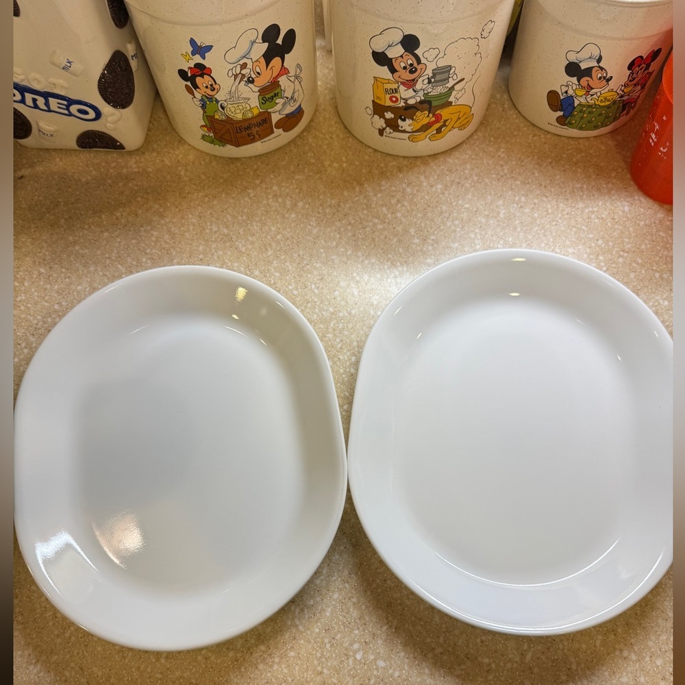 Corelle White Dinnerware Set Elegant Dining Platters Set of 2 Oval Classic White